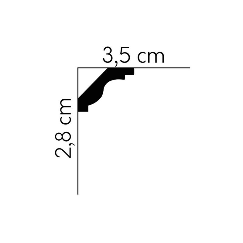 Listwa MDB135 wymiary